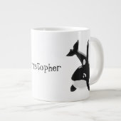 Killer Whale gepersonaliseerd Grote Koffiekop (Voorkant rechts)