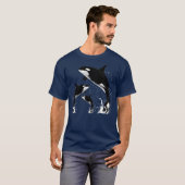 Killer Whale Gifts Jumping Orca Killer Whales T-shirt (Voorkant volledig)
