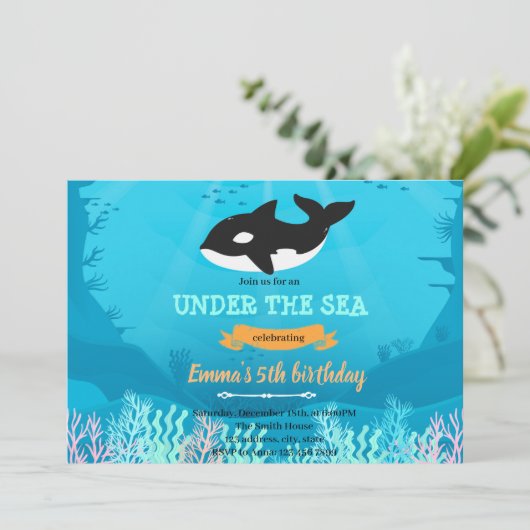 Killer whale in het kader van de uitnodiging van h (Staand voorkant)