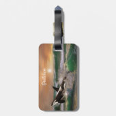 Killer Whale in Rough Zee Bagagelabel (Achterkant verticaal)