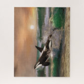 Killer Whale in Zee Legpuzzel (Verticaal)