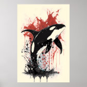 Killer Whale Ink Painting Poster (Voorkant)