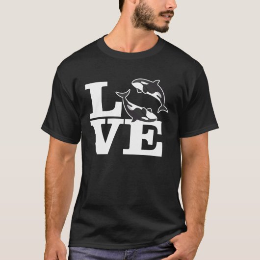Killer Whale Love Orka's T-shirt (Voorkant)