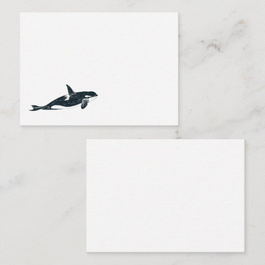 Killer whale notitiekaartje (Voorkant / Achterkant)