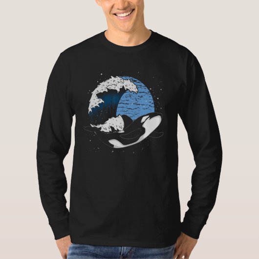 Killer Whale Ocean Animal Waves Orca T-shirt (Voorkant)