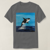 Killer whale of Orca in acrylica op doek T-shirt (Design voorkant)