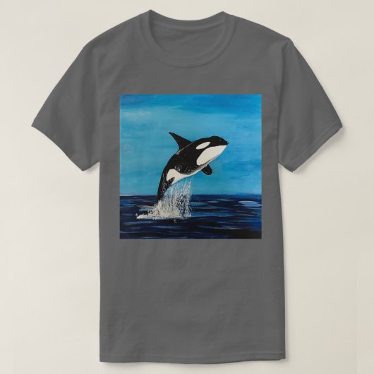 Killer whale of Orca in acrylica op doek T-shirt (Design voorkant)