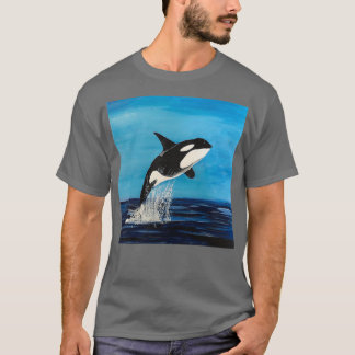 Killer whale of Orca in acrylica op doek T-shirt