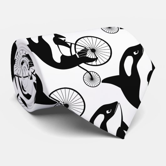 Killer Whale on  Bike Stropdas (Opgerold)
