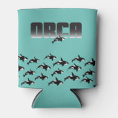 Killer Whale op Blue Blikjeskoeler (Voorkant)