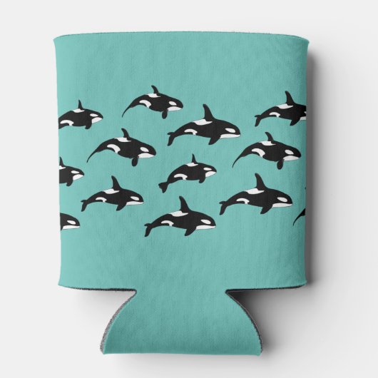 Killer Whale op Blue Blikjeskoeler (Achterkant)