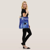Killer Whale op Full Moon Blue Canvas tas (Op model)
