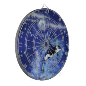 Killer Whale op Full Moon Dart Board - Blauw Dartbord (Voorkant Links)