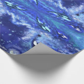 Killer Whale op Full Moon Wrapping Paper Cadeaupapier (Hoek)