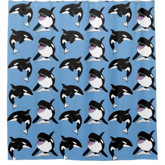 Killer Whale Orca Douchegordijn (Voorkant)