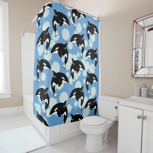 Killer Whale Orca Douchegordijn (In situ)
