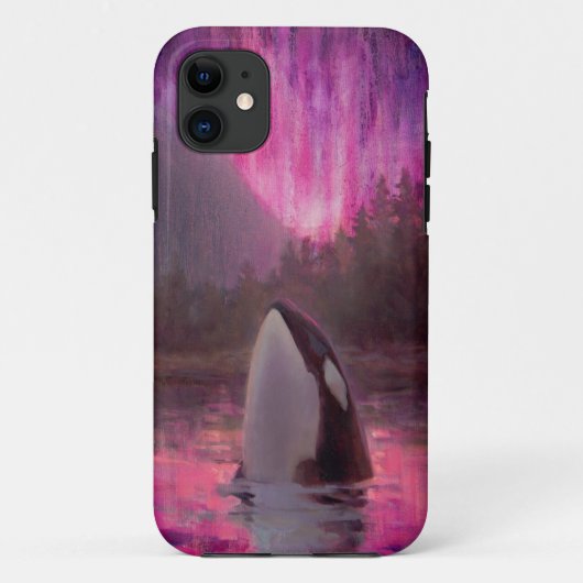 Killer Whale Orca en Northern Lights Phone Case (Achterkant)
