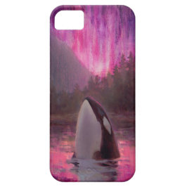 Killer Whale Orca en Northern Lights Phone Case