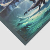 Killer Whale (Orca) in een onderwaterwereld Tissuepapier (Detail)