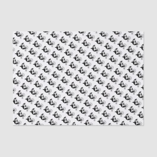 Killer Whale Orca op Bike Tissuepapier (Voorkant)