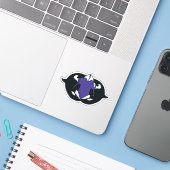 Killer Whale Orca Sticker (Laptop met iPhone)