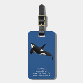 Killer Whale, Orcinus Orca Bagagelabel