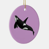 Killer Whale, Orcinus Orca Keramisch Ornament (Rechts)
