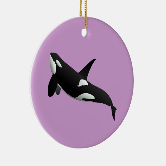 Killer Whale, Orcinus Orca Keramisch Ornament (Rechts)
