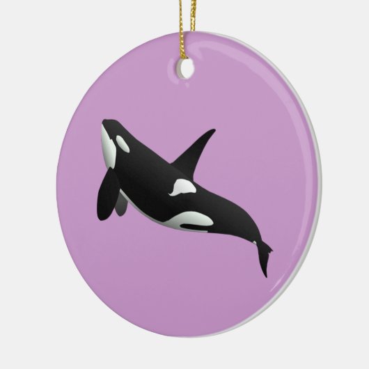Killer Whale, Orcinus Orca Keramisch Ornament (Links)