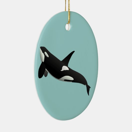 Killer Whale, Orcinus Orca Keramisch Ornament (Rechts)