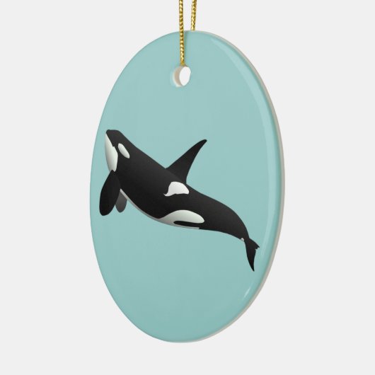 Killer Whale, Orcinus Orca Keramisch Ornament (Links)