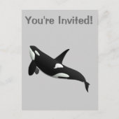 Killer Whale, Orcinus Orca Uitnodiging Briefkaart (Voorkant)