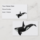 Killer Whale, Orcinus Orca Visitekaartje (Voorkant / Achterkant)