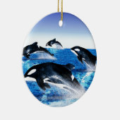 Killer Whale Pod Keramisch Ornament (Rechts)