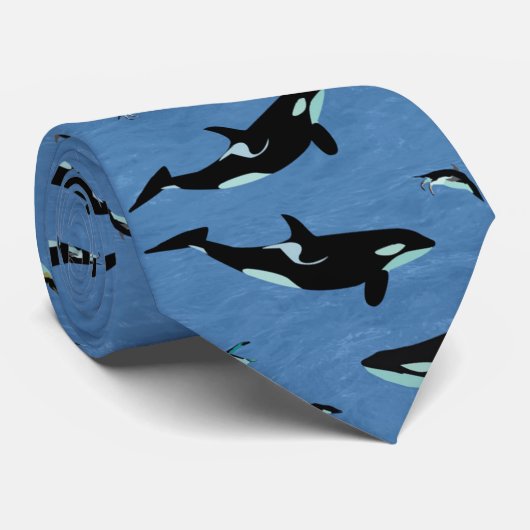 Killer Whale Power Lunch Stropdas (Opgerold)