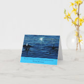 Killer Whale Starlight Zee inspirerend groet Kaart (Gele Bloem)