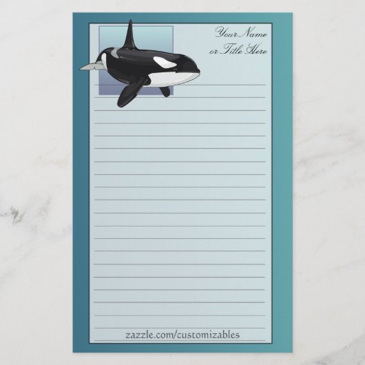 Killer Whale Stationery Briefpapier (Voorkant)