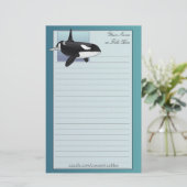 Killer Whale Stationery Briefpapier (Staand voorkant)