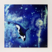 Killer Whale Swimming on Full Moon - Mooi Legpuzzel (Horizontaal)