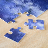 Killer Whale Swimming on Full Moon Puzzle Paining Legpuzzel (Zijkant)