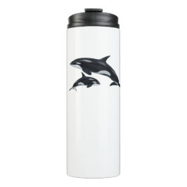 Killer Whale Thermal Tumbler Thermosbeker