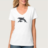 Killer Whale V-hals T-shirt (Voorkant)