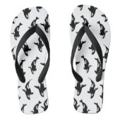 Killer Whale Zwart-wit Teenslippers (Voetbed)
