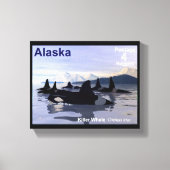 Killer Whales - Alaska Postage Canvas Afdruk (Voorkant)