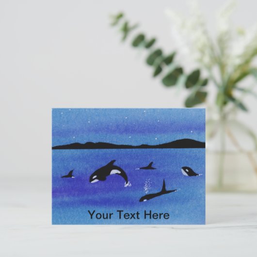 Killer Whales Briefkaart (Staand voorkant)