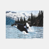 Killer Whales Fleece Blanket (Voorkant (Horizontaal))