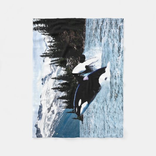 Killer Whales Fleece Blanket (Voorkant)