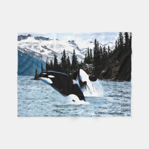 Killer Whales Fleece Blanket Deken