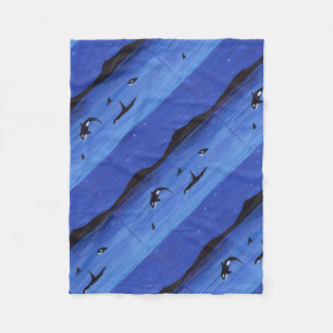 Killer Whales Fleece Deken