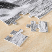Killer Whales in monochroom, Jigzaag Puzzle Legpuzzel (Zijkant)